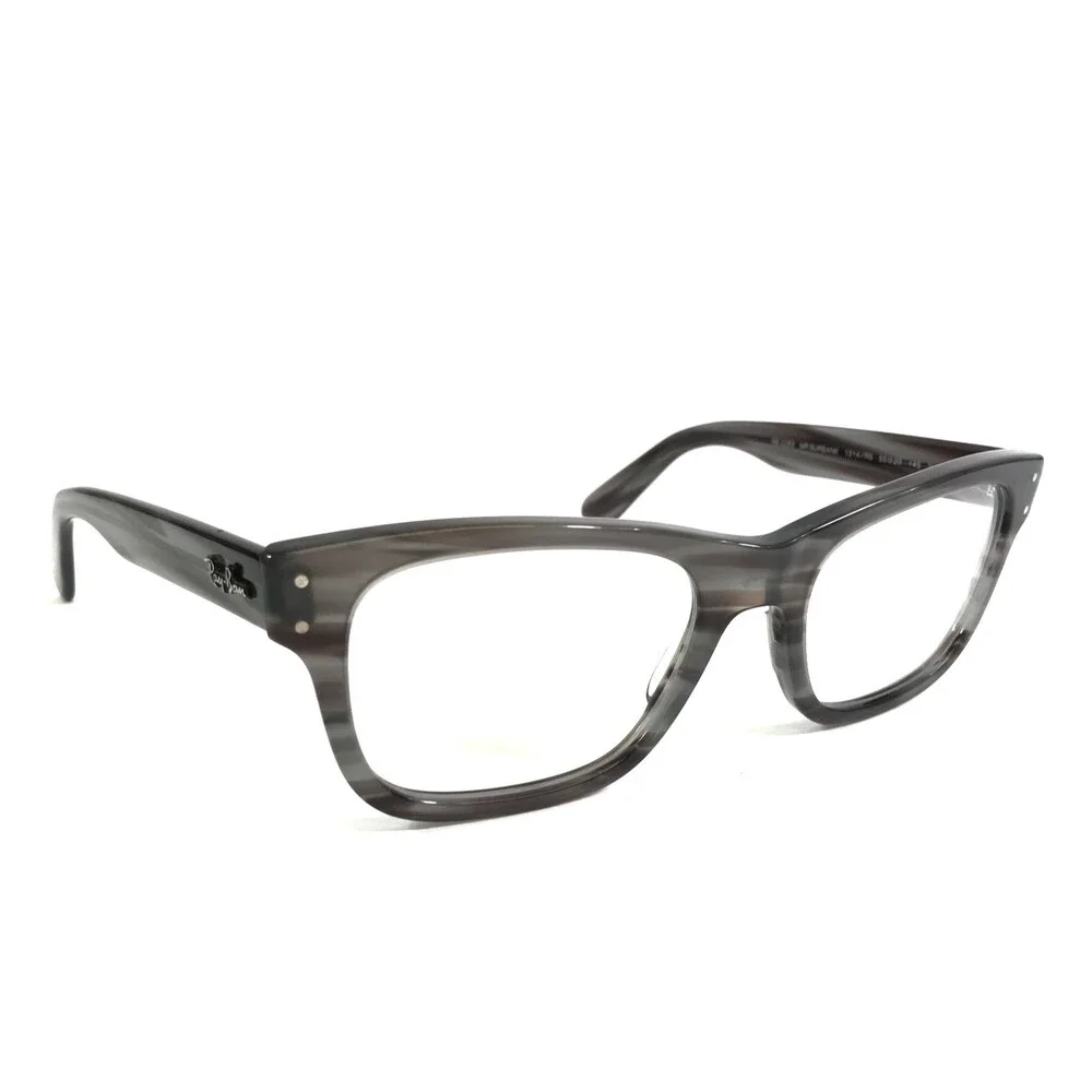 Ray-Ban Eyeglasses Frames RB2283 MR BURBANK 1314/R5 Striped Gray Blue 55-20-145